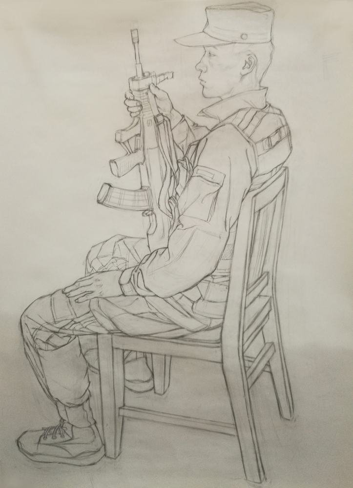 苗菁菁部队采风作品