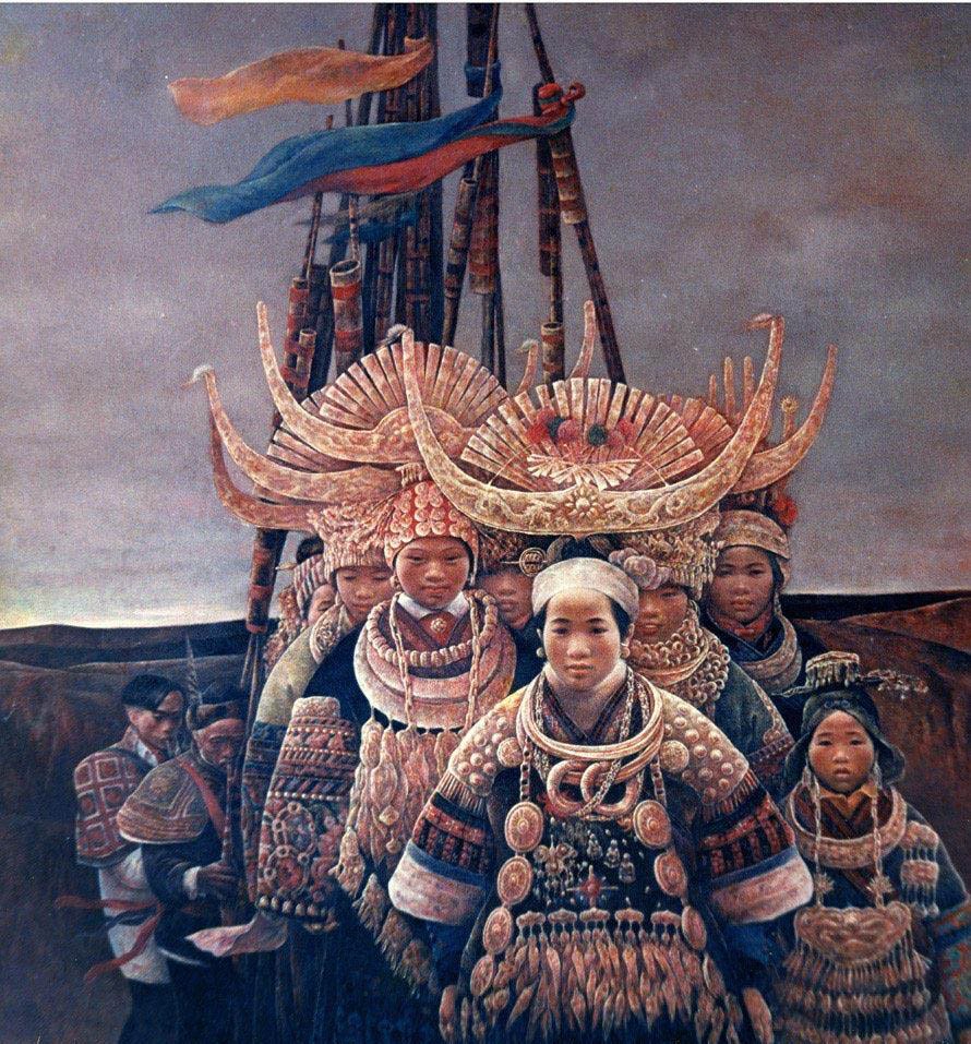 油画家李昂作品《山歌悠远》油画家李昂作品《迎宾酒二》油画家李昂