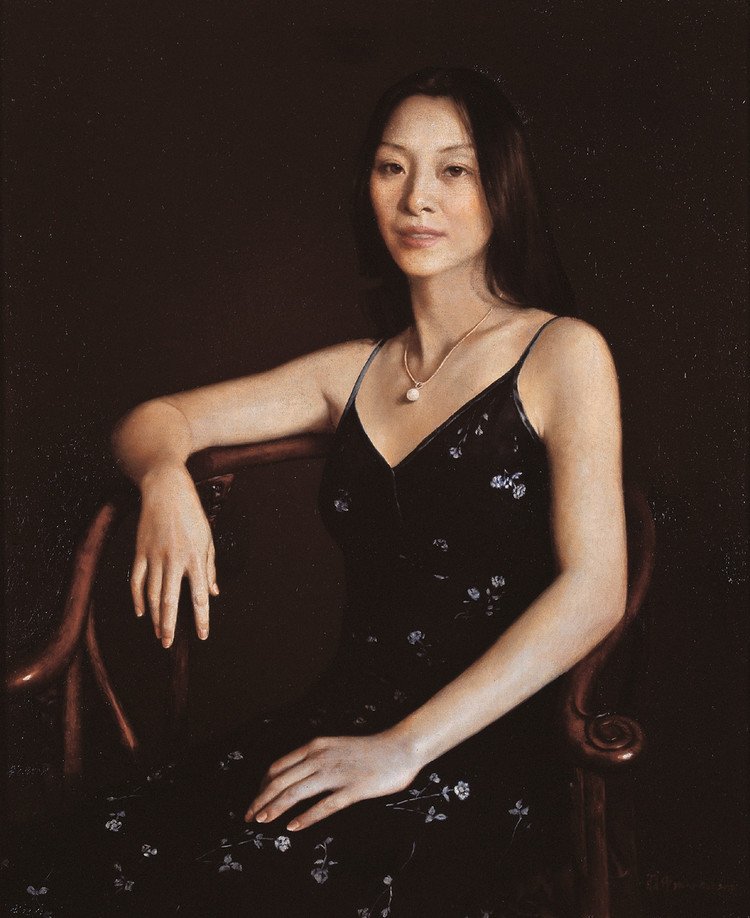 油画家翁伟作品《紫气东来》油画家翁伟作品《海棠花开》油画家翁伟